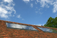 Solar hot water panels