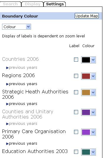 Image of Boundary Viewer Settings colour selection
