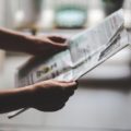 A man reading a newspaper