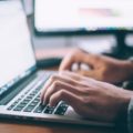 a person using a laptop